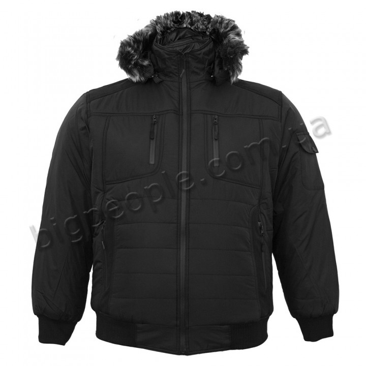 Куртка зимняя мужская OLSER для больших людей. Цвет чёрный. (ku00396728)