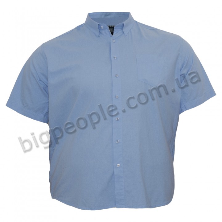 Синяя офисная мужская рубашка больших размеров BIRINDELLI (ru05166551)