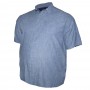 Голубая хлопковая мужская рубашка больших размеров BIRINDELLI (ru00528990)