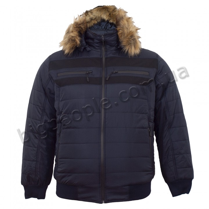 Куртка зимова чоловіча OLSER для великих людей. Колір темно-синій. (ku00400152)