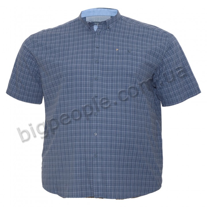Мужская рубашка BIRINDELLI для больших людей. Цвет тёмно-синий. (ru00501884)