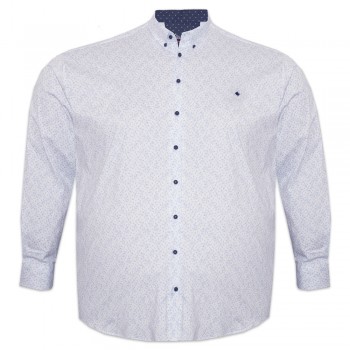 Белая стрейчевая мужская рубашка больших размеров BIRINDELLI (ru00712123)