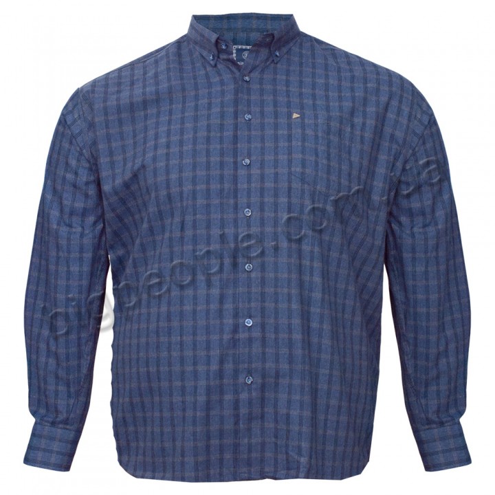 Синяя мужская рубашка больших размеров BIRINDELLI (ru00629447)