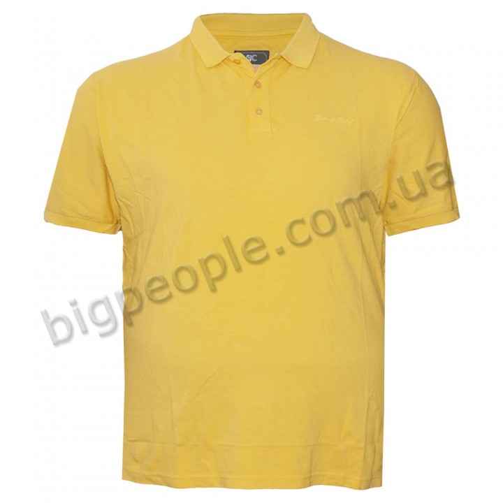 Мужское поло GRAND GHIEF больших размеров. Цвет желтый. Низ изделия прямой. (fu01084113)