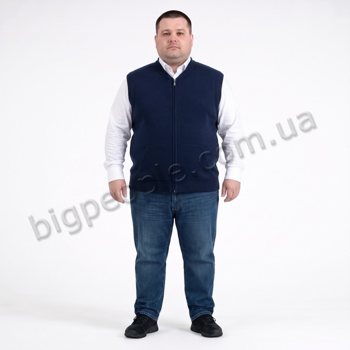 Мужской жилет TURHAN большого размера. Цвет тёмно-синий. (ba01183042)
