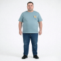 Футболка мужская TURHAN большого размера. Цвет голубой. Ворот полукруглый. (fu02016746)