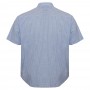 Блакитна лляна чоловіча сорочка великих розмірів BIRINDELLI (ru05249618)