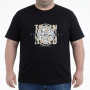 Футболка чоловіча ARMSTRONG великого розміру. Колір чорний. Комір напівкруглий. (fu02004514)