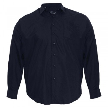 Темно-синяя стрейчевая мужская рубашка больших размеров BIRINDELLI (ru00700675)