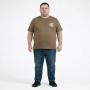 Футболка мужская TURHAN большого размера. Цвет коричневый. Ворот полукруглый. (fu02017315)
