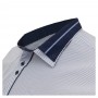 Белая в полоску хлопковая мужская рубашка больших размеров BIRINDELLI (ru00594226)