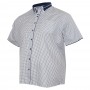 Светлая хлопковая мужская рубашка больших размеров BIRINDELLI (ru00495332)