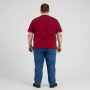 Футболка мужская POLO PEPE большого размера. Цвет бордовый. Ворот полукруглый. (fu02064904)