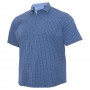 Синяя хлопковая мужская рубашка больших размеров BIRINDELLI (ru00480442)