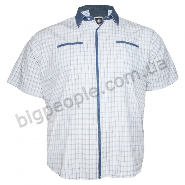 Мужская рубашка БИРИНДЕЛЛИ больших размеров. Цвет белый. (ru00523749)