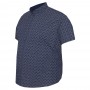 Тёмно-синяя стрейчевая мужская рубашка больших размеров BIRINDELLI (ru05255878)