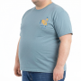 Футболка мужская TURHAN большого размера. Цвет голубой. Ворот полукруглый. (fu02016746)