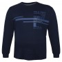 Футболка чоловіча з довгим рукавом POLO PEPE великого розміру. Колір темно-синій. Воріт напівкруглий. (fu01333265)