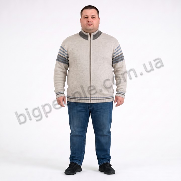 Бежевая теплая кофта большого размера TURHAN (ba01174895)