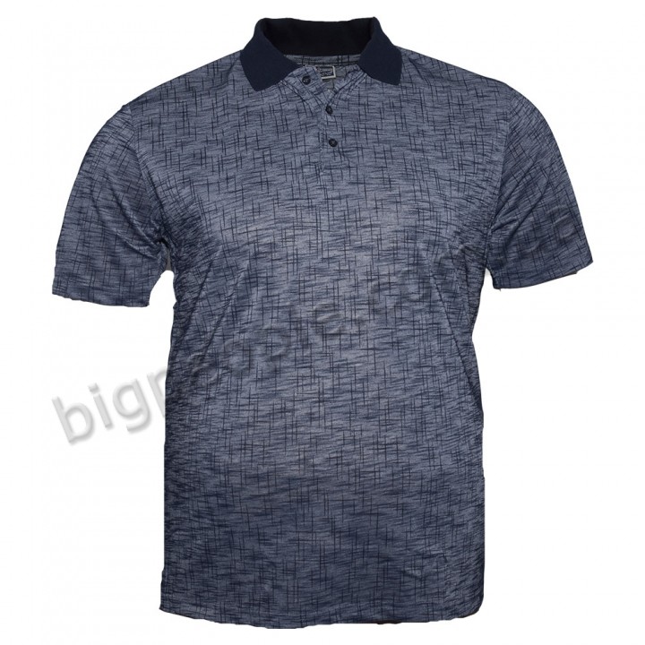 Темно-синя футболка лакоста великого розміру BORCAN CLUB (fu00800908)