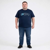 Футболка мужская ARMSTRONG большого размера. Цвет тёмно-синий. Ворот полукруглый. (fu02073963)