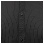 Черная в полоску хлопковая мужская рубашка больших размеров BIRINDELLI (ru05143552)