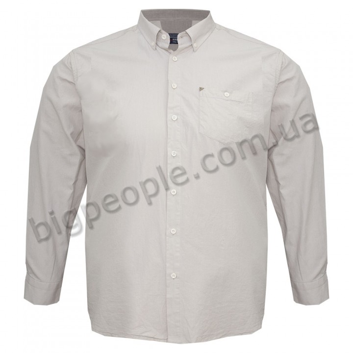 Бежевая мужская рубашка больших размеров BIRINDELLI (ru00703664)