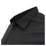 Черная в полоску хлопковая мужская рубашка больших размеров BIRINDELLI (ru05143552)