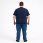 Футболка чоловіча POLO PEPE великого розміру. Колір темно-синій. Воріт напівкруглий. (fu02029003)