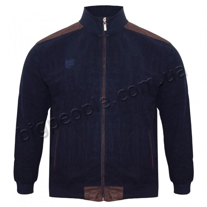 Темно-синя кофта великого розміру утеплена GRAND CHIEF (ba00769557)