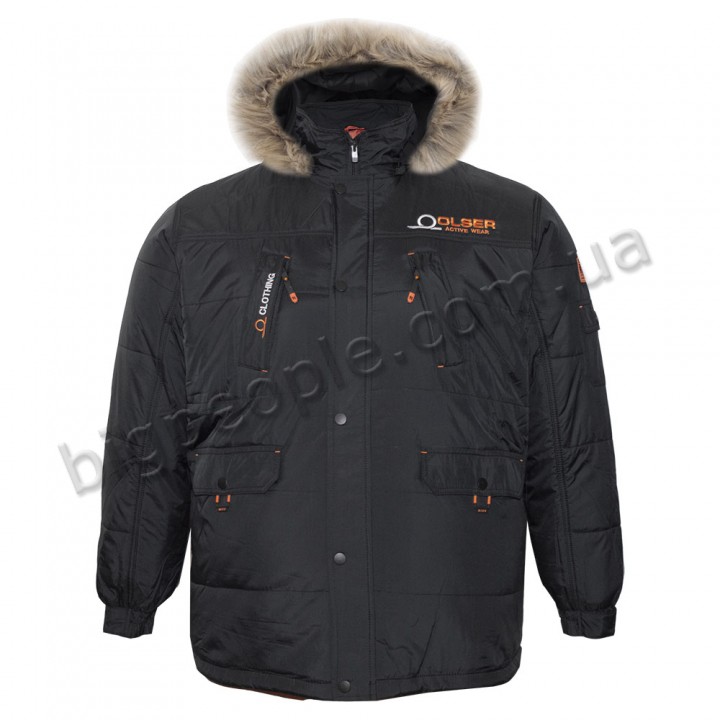 Куртка зимова чоловіча OLSER для великих людей. Колір чорний. (ku00546882)