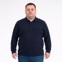 Мужское тёплое трикотажное поло ANNEX тёмно-синего цвета (ba01141065)