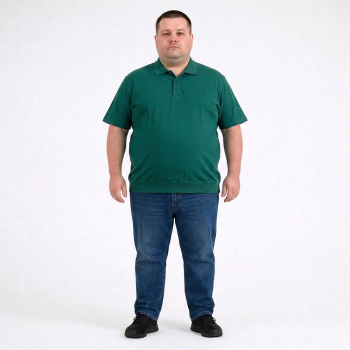 Мужское polo АННЕКС большого размера. Цвет зелёный. Низ изделия на манжете. (fu01960552)