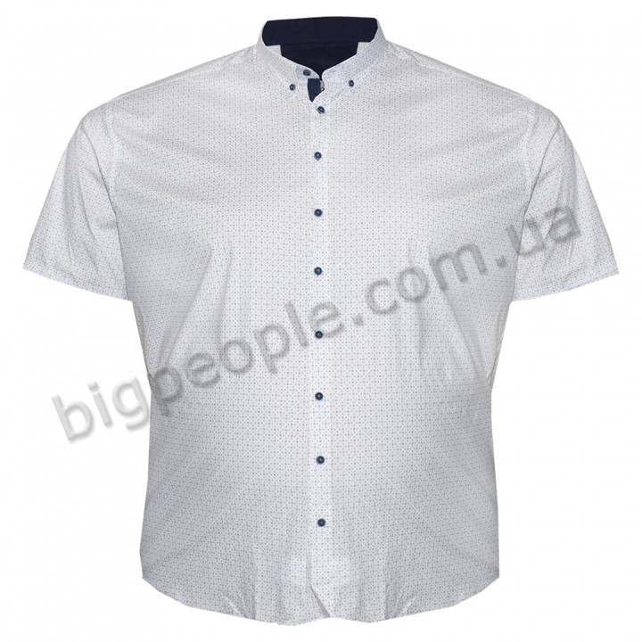 Біла стрейчева чоловіча сорочка великих розмірів BIRINDELLI (ru05251773)
