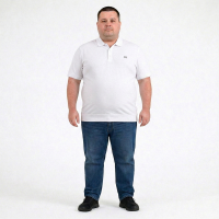 Мужское polo АННЕКС большого размера. Цвет белый. Низ изделия на манжете. (fu01958372)