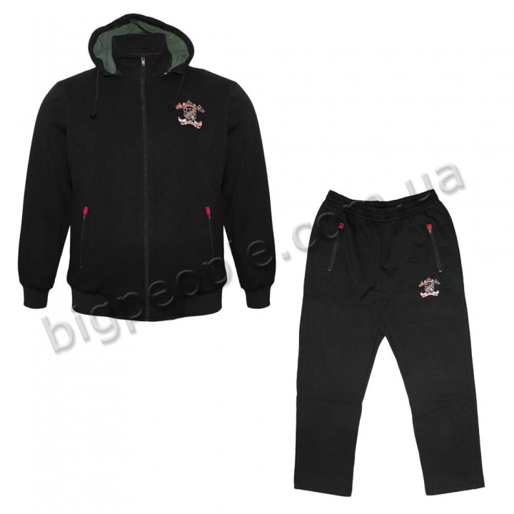 Чорний теплий спортивний костюм великого розміру OLSER (SK00165892)