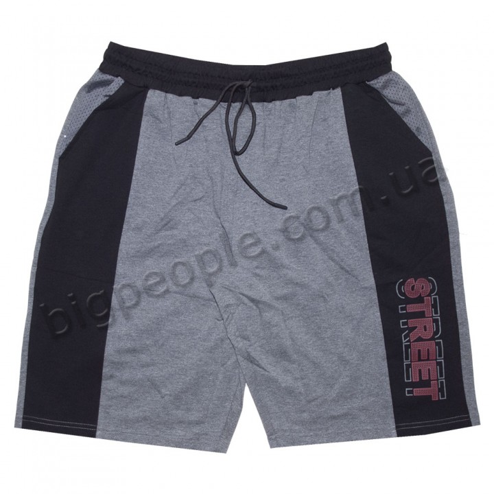Трикотажные мужские шорты ANNEX большого размера. Цвет серый. Пояс на резинке. (sh00349031)