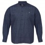 Темно-синяя хлопковая мужская рубашка больших размеров BIRINDELLI (ru00683776)