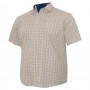 Бежевая хлопковая мужская рубашка больших размеров BIRINDELLI (ru00483223)