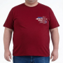 Футболка чоловіча POLO PEPE великого розміру. Колір бордо. Комір напівкруглий. (fu02041874)