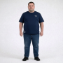 Футболка мужская ANNEX большого размера. Цвет тёмно-синий. Ворот полукруглый. (fu02011557)
