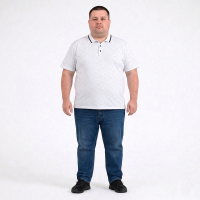 Мужское polo АННЕКС большого размера. Цвет белый. Низ изделия прямой. (fu01976335)