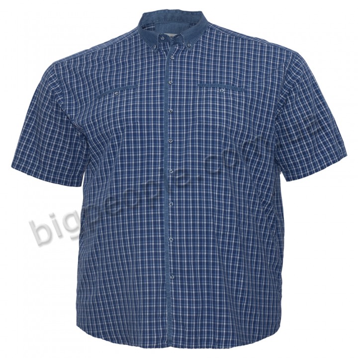 Мужская рубашка BIRINDELLI для больших людей. Цвет тёмно-синий. (ru00502334)