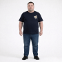 Футболка мужская TURHAN большого размера. Цвет тёмно-синий. Ворот полукруглый. (fu02019504)