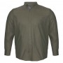 Хаки льняная классическая мужская рубашка больших размеров CASTELLI (ru00655775)
