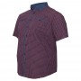 Бордовая хлопковая мужская рубашка больших размеров BIRINDELLI (RU05266815)