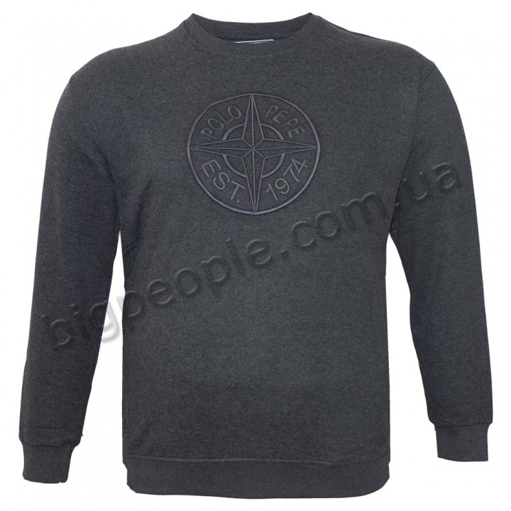 Толстовка великого розміру POLO PEPE (ba00576963) сірого кольору