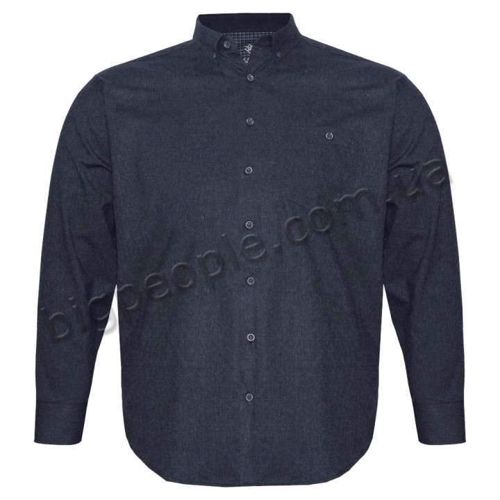Тёмно-синяя классическая мужская рубашка больших размеров CASTELLI (ru00722442)